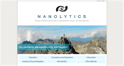 Desktop Screenshot of nanolytics.de