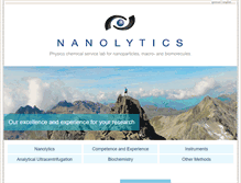 Tablet Screenshot of nanolytics.de